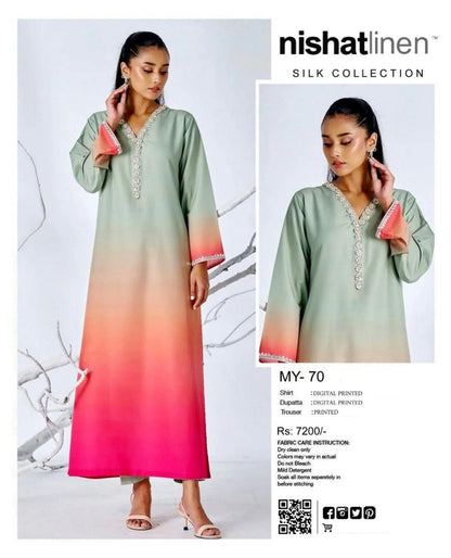 Lulusar Silk Printed  3 pcs