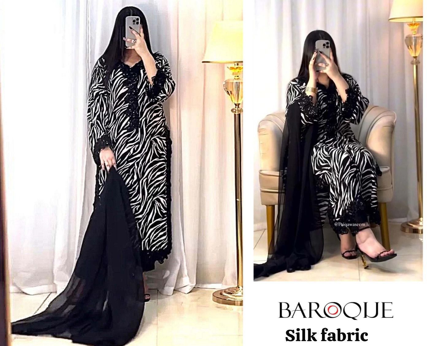 Zainab Chotani Silk Printed 3 PCS