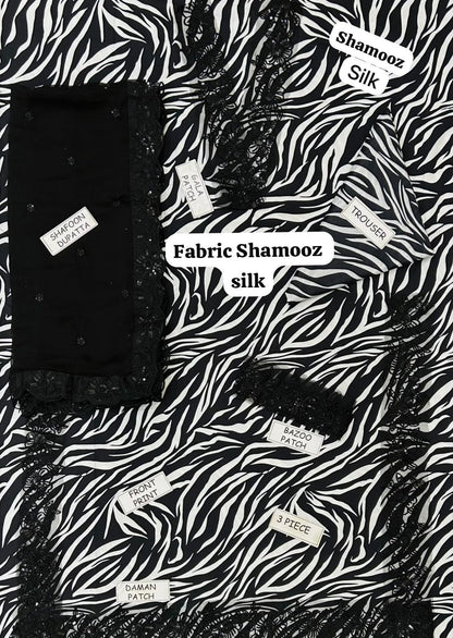 Zainab Chotani Silk Printed 3 PCS