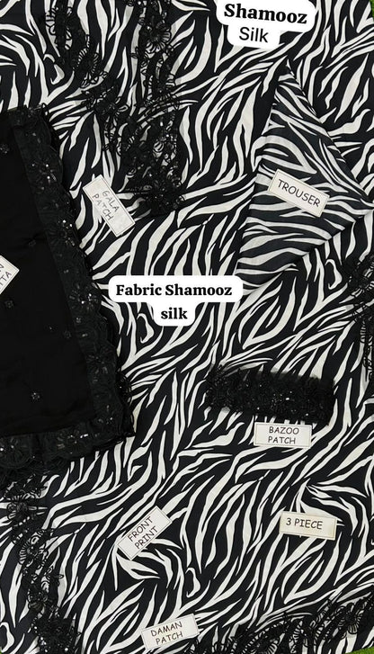 Zainab Chotani Silk Printed 3 PCS