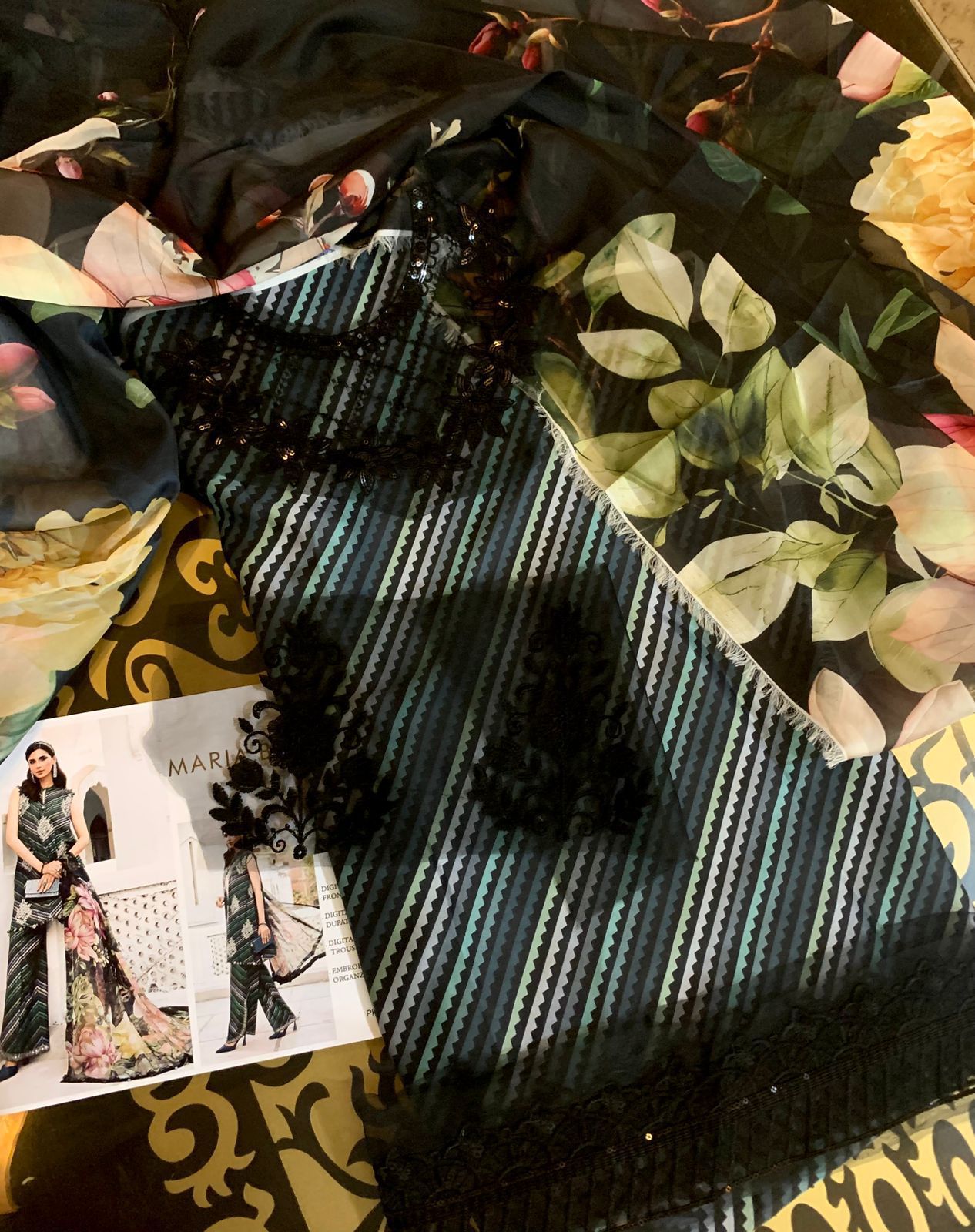 Maria b Silk printed 3 PCS