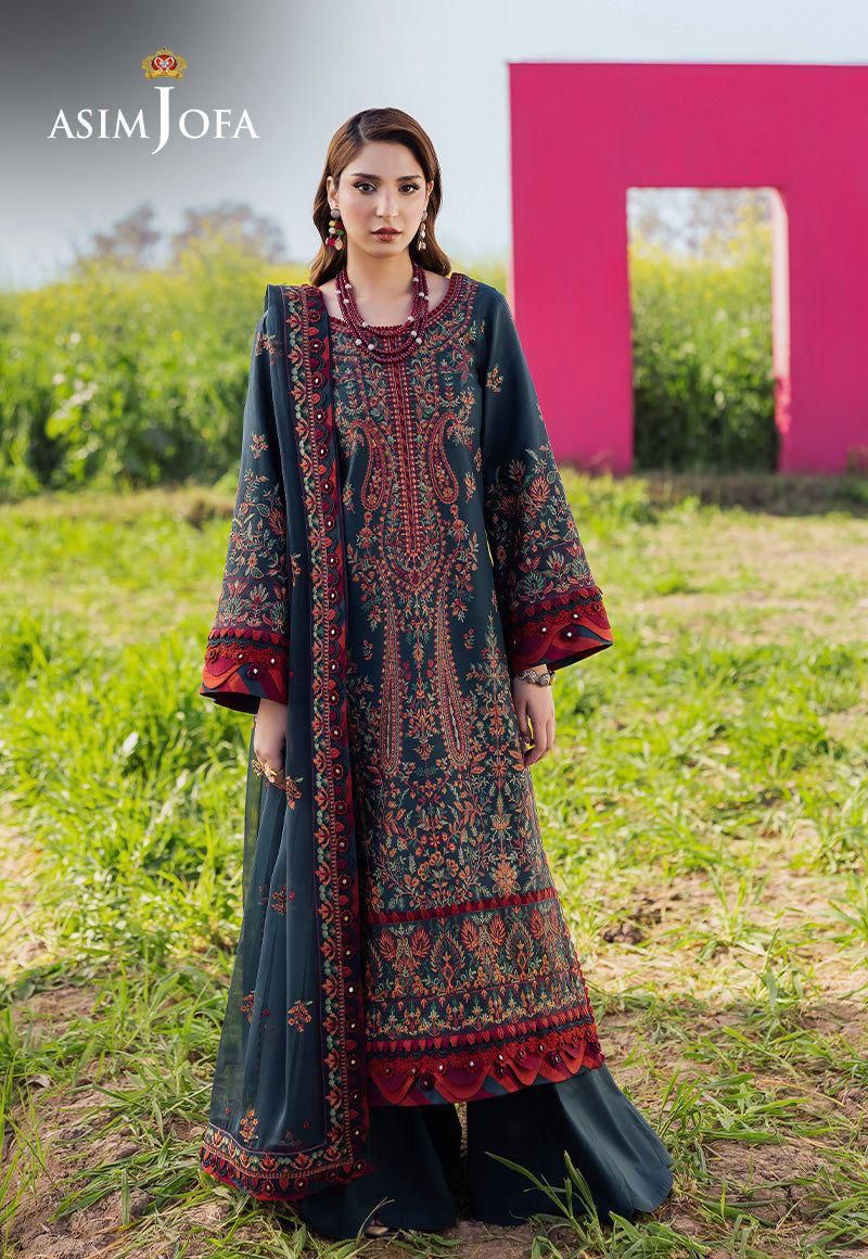 Asim Jofa  Lawn Embroidered 3 pcs