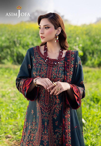 Asim Jofa  Lawn Embroidered 3 pcs