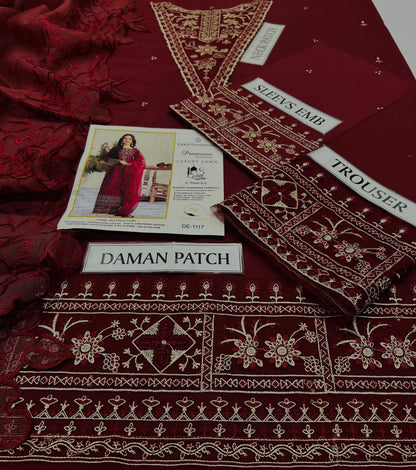 ZARA SHAHJAHAN Lawn Embroidered 3 pcs