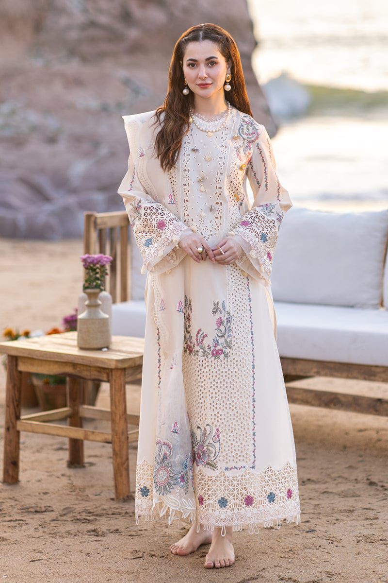 QALAMKAR Lawn Embroidered 3 pcs