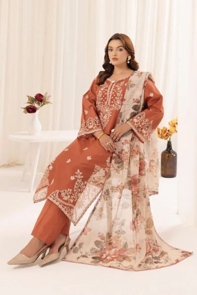 MOHAGNI Lawn Embroidered 3 pcs