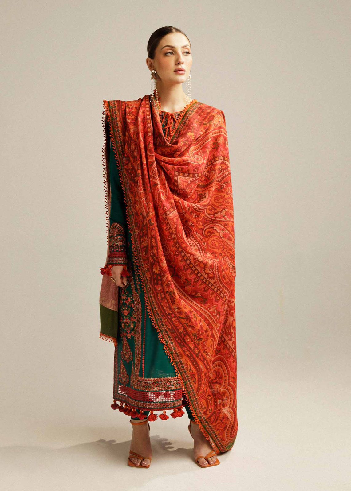 Hussain Rehar Lawn Embroidered 3 pcs