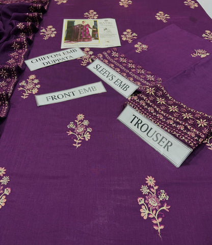 BATIK Lawn Embroidered 3 pcs