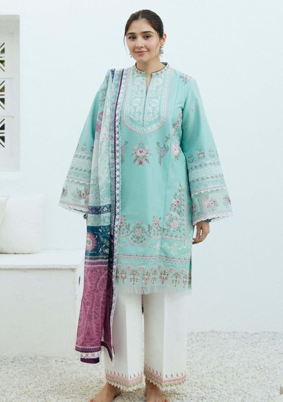 ZARA SHAHJAHAN Lawn Embroidered 3 PCS