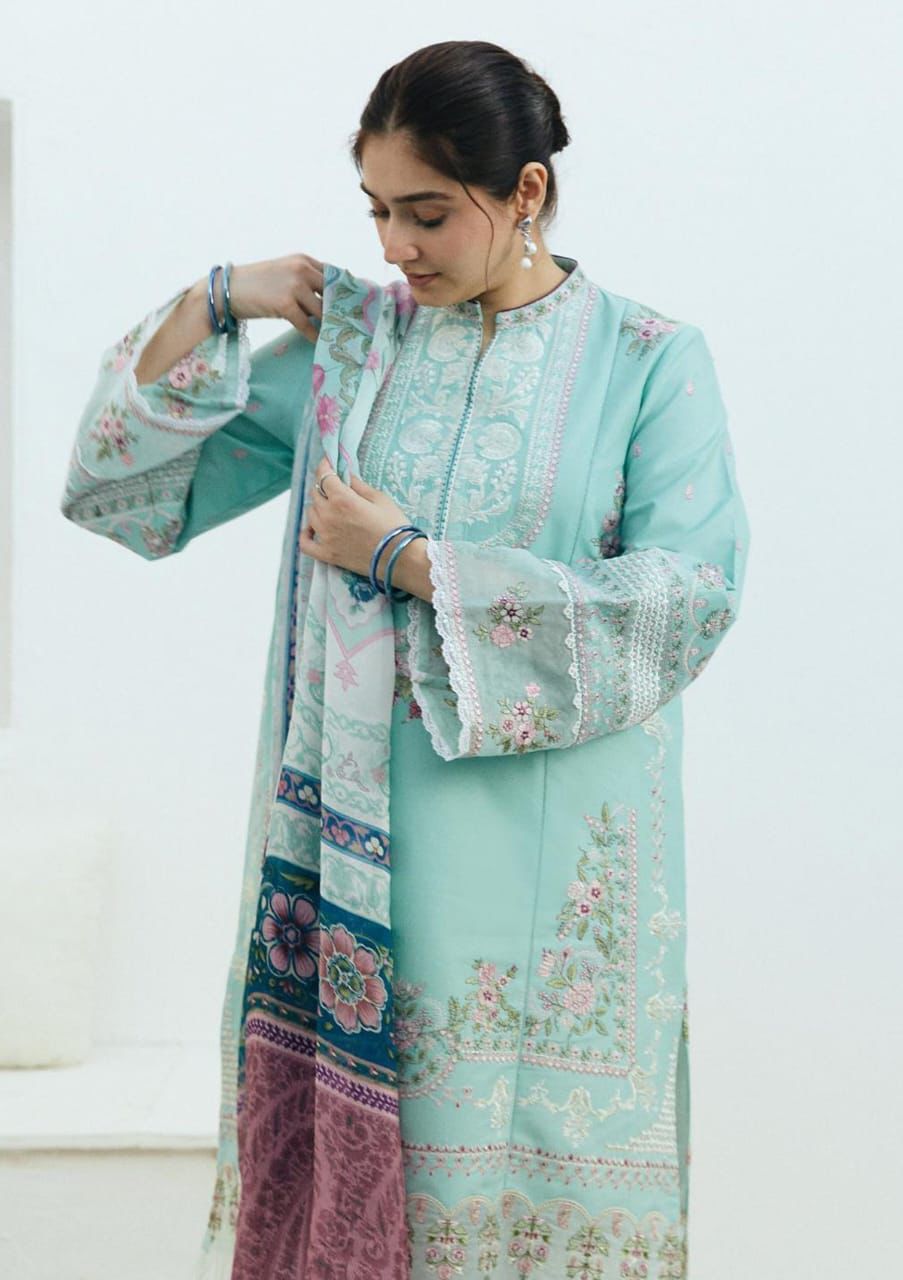 ZARA SHAHJAHAN Lawn Embroidered 3 PCS