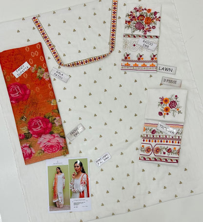 ZARA SHAHJAHAN LAWN 3 PCS