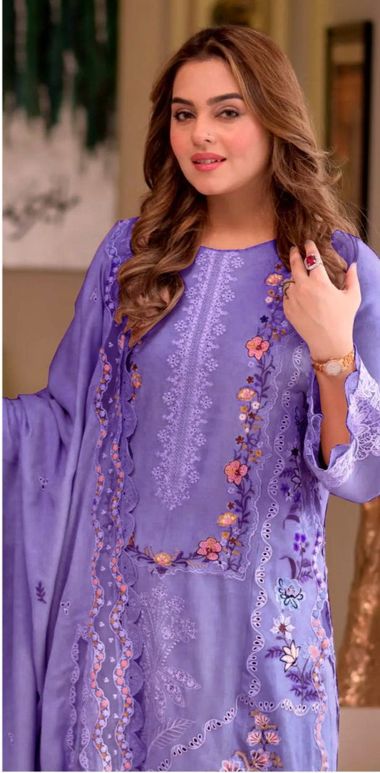 Aneelas Lawn Embroidered 3 pcs