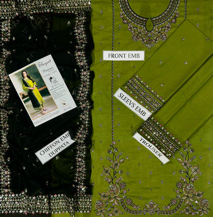 Elegent Lawn Embroidered 3 pcs