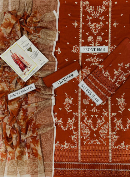 Hussain Rehar Embroidered 3 pcs