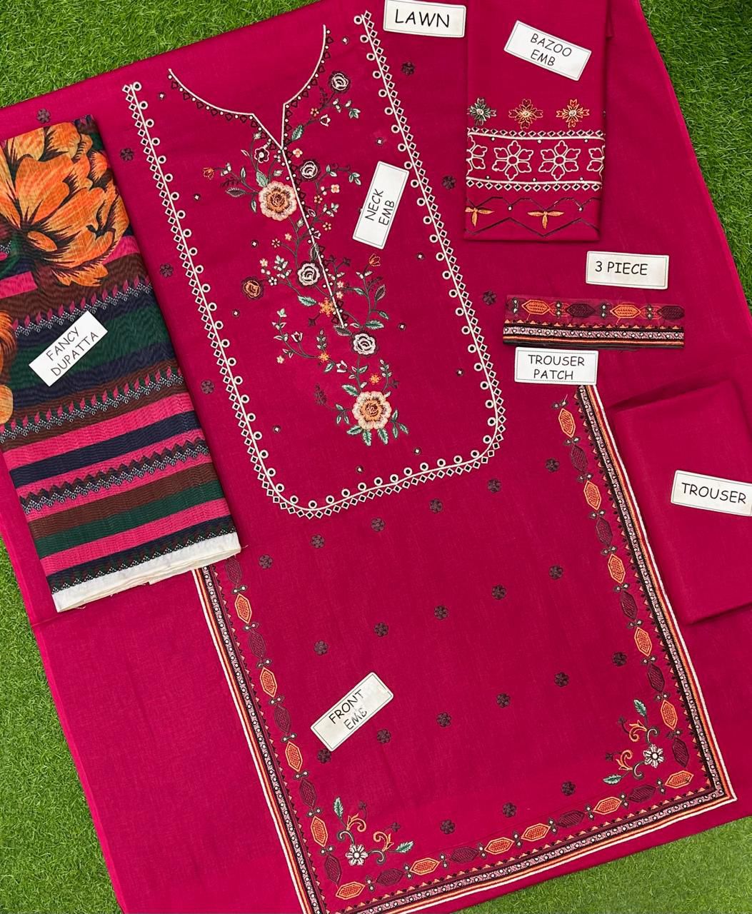 CHARIZMA Lawn Embroidered 3 pcs