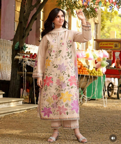 ANEELA's Lawn Embroidered 3 pcs