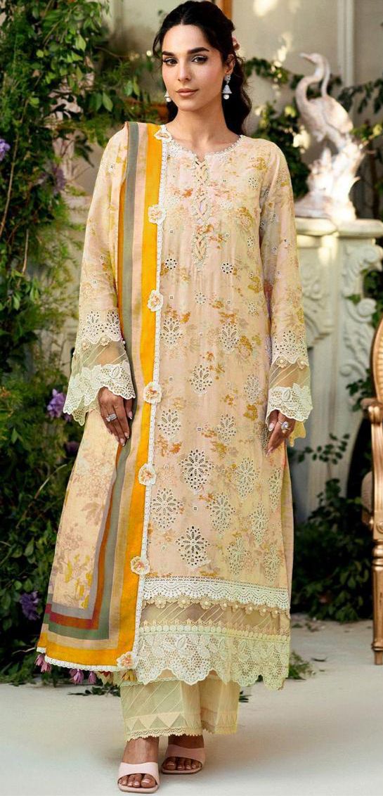 Motifz Lawn Embroidered 3 pcs