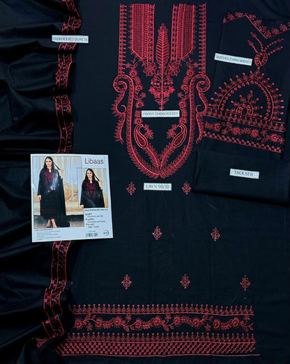 LIBBAS Lawn Embroidered 3 pcs