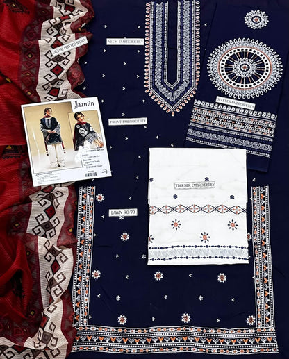 Jazmin Lawn Embroidered 3 pcs