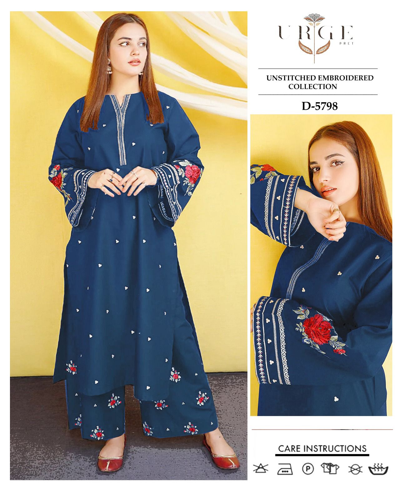 URGE Lawn Embroidered 2 pcs