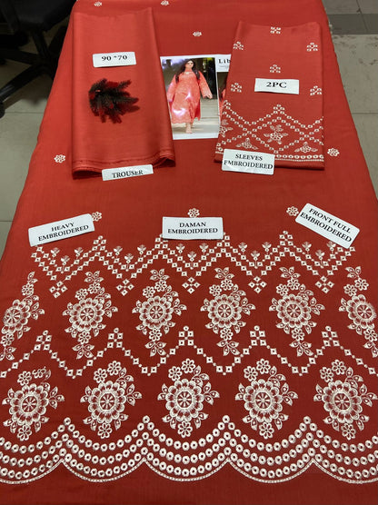 LIBAS Lawn embroidered 2 pcs