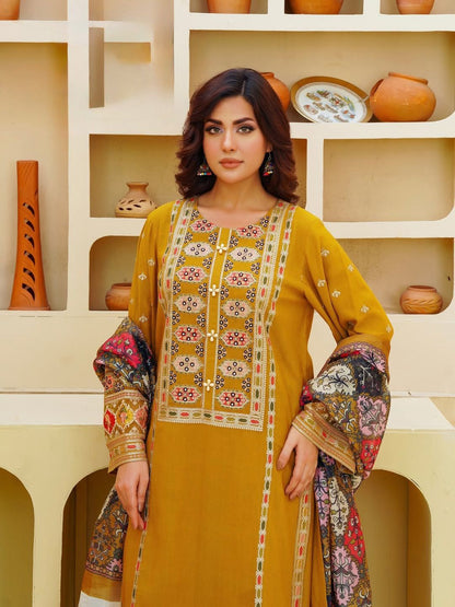 Aneelas Lawn Embroidered 3 pcs