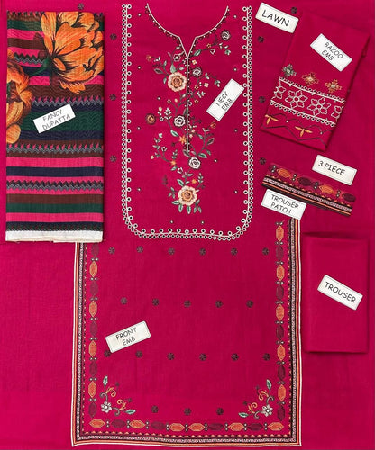 Charizma Lawn Embroidered 3 pcs