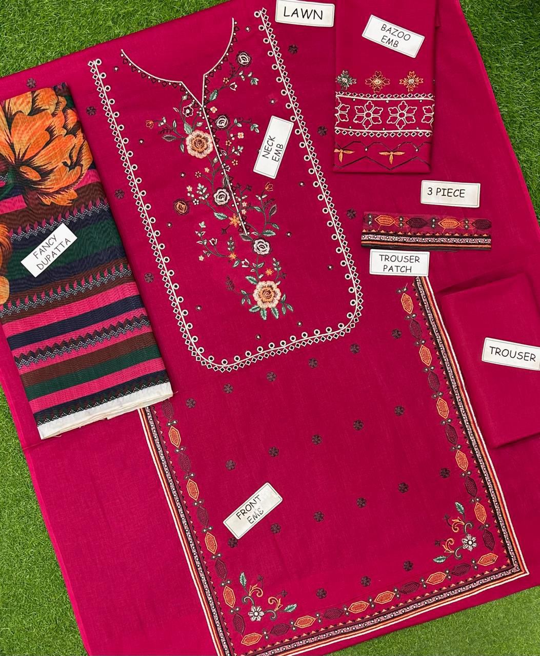 Charizma Lawn Embroidered 3 pcs