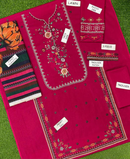 Charizma Lawn Embroidered 3 pcs