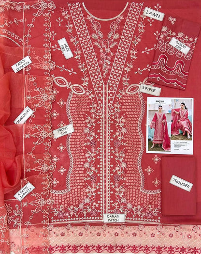 Bin Ilyas Lawn Embroidered 3 pcs
