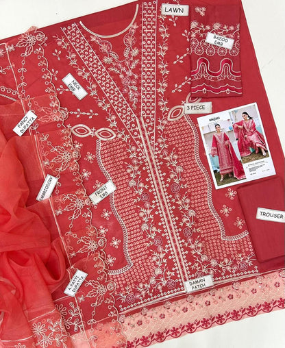 Bin Ilyas Lawn Embroidered 3 pcs
