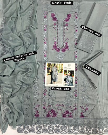 MUSHQ Lawn Embroidered 3 pcs