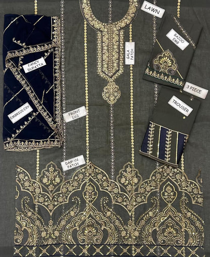 Maria B Lawn Embroidered 3 pcs