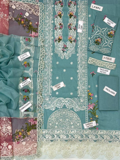 Elaf Lawn Embroidered 3 pcs