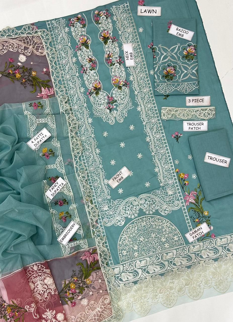 Elaf Lawn Embroidered 3 pcs