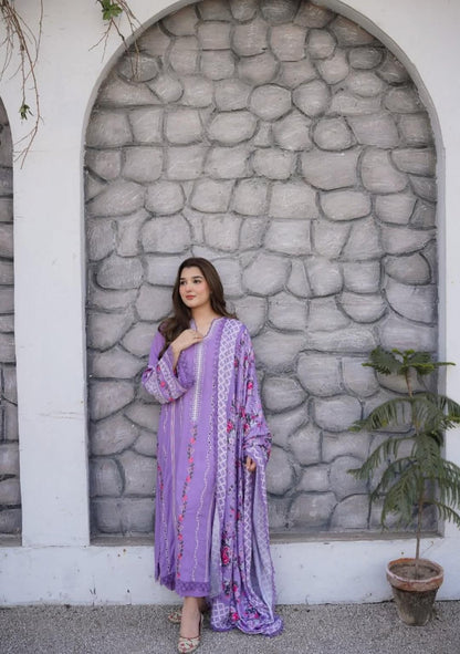 ANEELAS LAWN EMBROIDERED 3 PCS