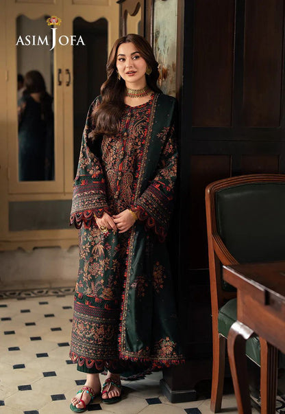 ASIMJOFA LAWN EMBROIDERED 3 PCS