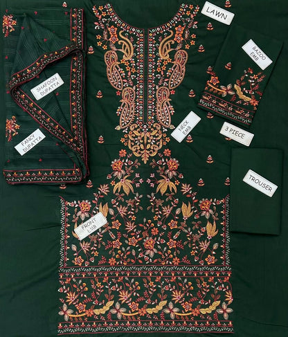 ASIMJOFA LAWN EMBROIDERED 3 PCS