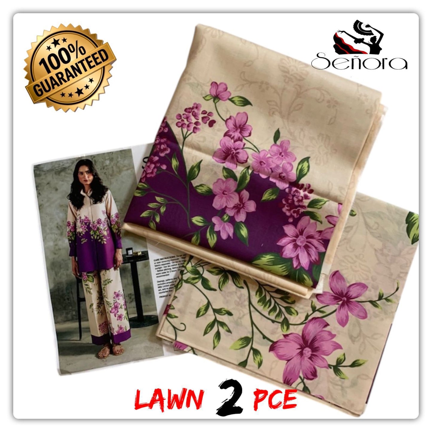 SENORA LAWN PRINTED 2 PCS