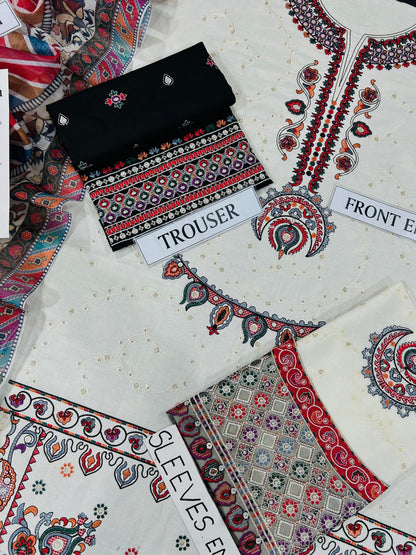 JAZMIN LAWN EMBROIDERED 3 PCS