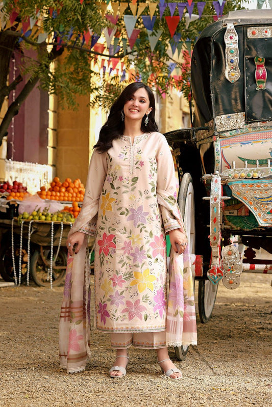 ANEELAS LAWN EMBROIDERED 3 PCS
