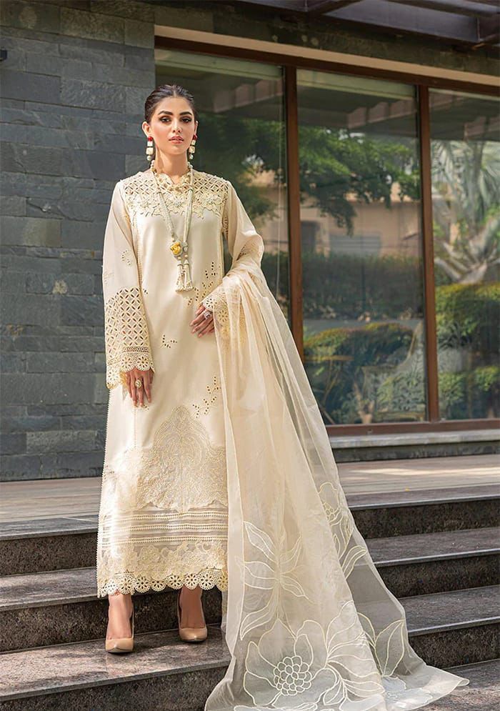 Aneelas Lawn Embroidered 3 pcs