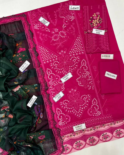 BAROQUE Lawn Embroidered 3 pcs