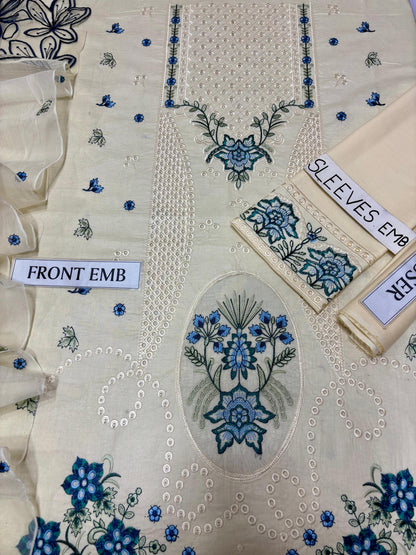 JAZMIN LAWN EMBROIDERED 3 PCS