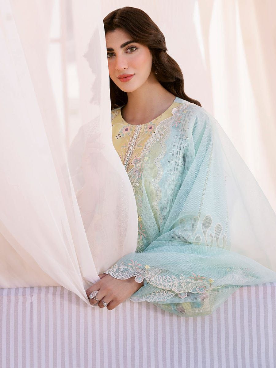 BIN ILYAS LAWN EMBROIDERED 3 PCS