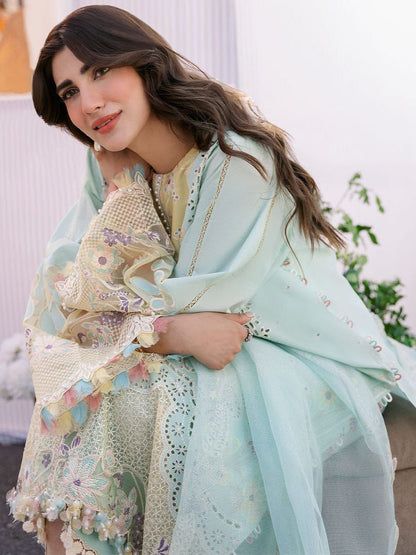 BIN ILYAS LAWN EMBROIDERED 3 PCS