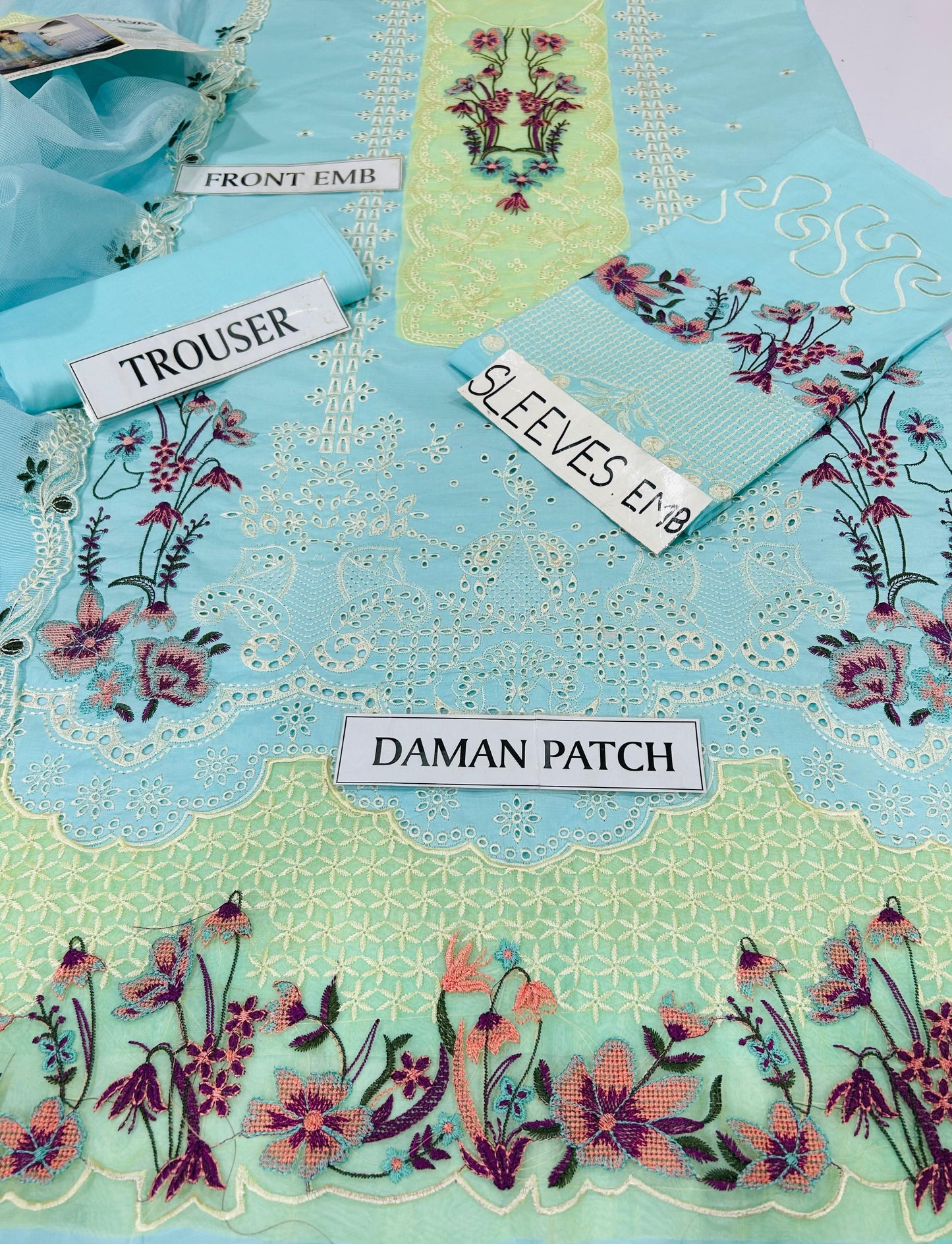 BIN ILYAS LAWN EMBROIDERED 3 PCS