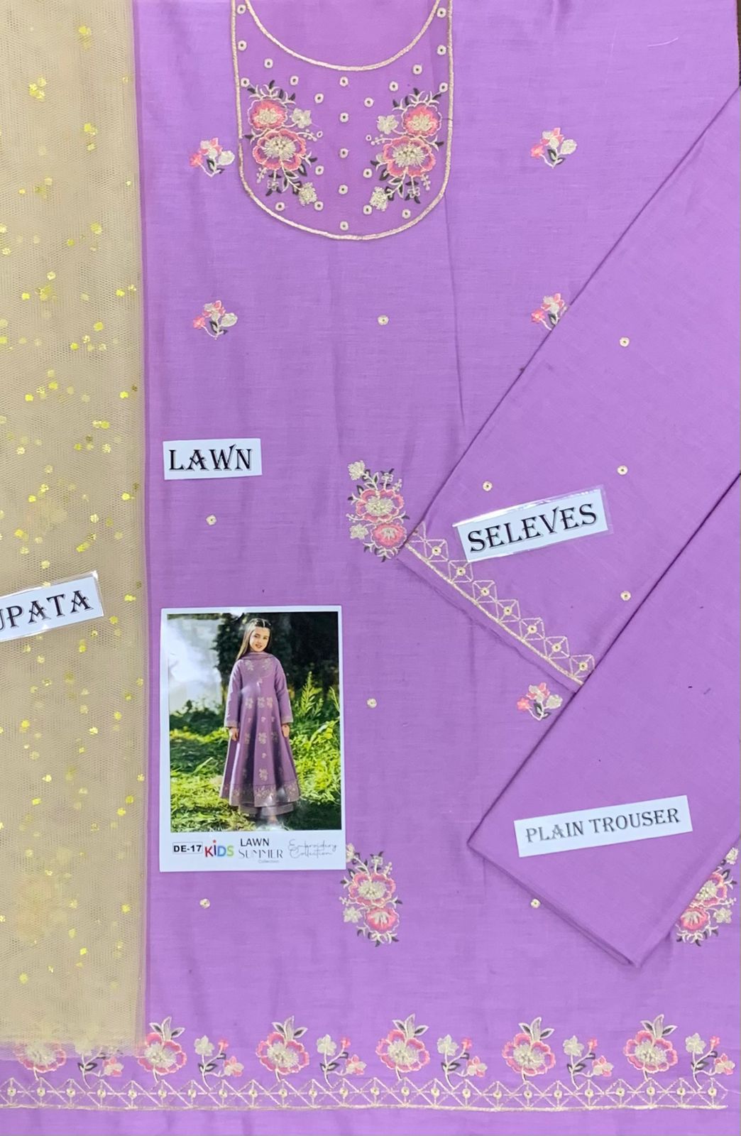 MARIA B  KIDS LAWN EMBROIDERED