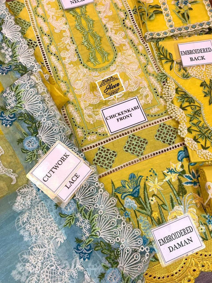 CRIMSON lawn embroidered 3 pcs