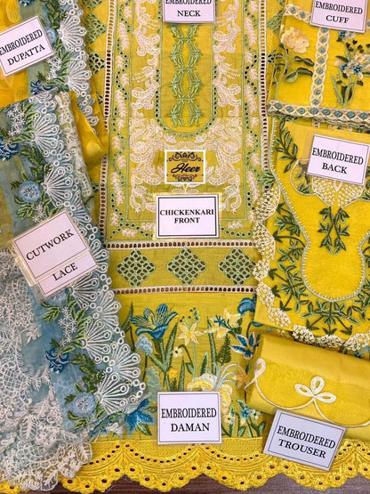 CRIMSON lawn embroidered 3 pcs